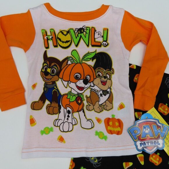 Nickelodeon Paw Patrol 18M Baby Glow in the Dark Dog Howl Halloween Pajamas NEW - Picture 3 of 9
